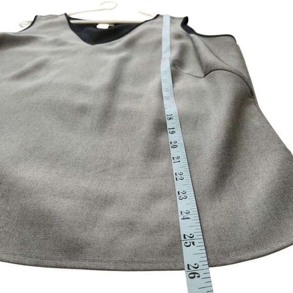 Doncaster Signature Women 16W Gray V-Neck Sleeveless Blouse Tank Top Shirt - Picture 6 of 8